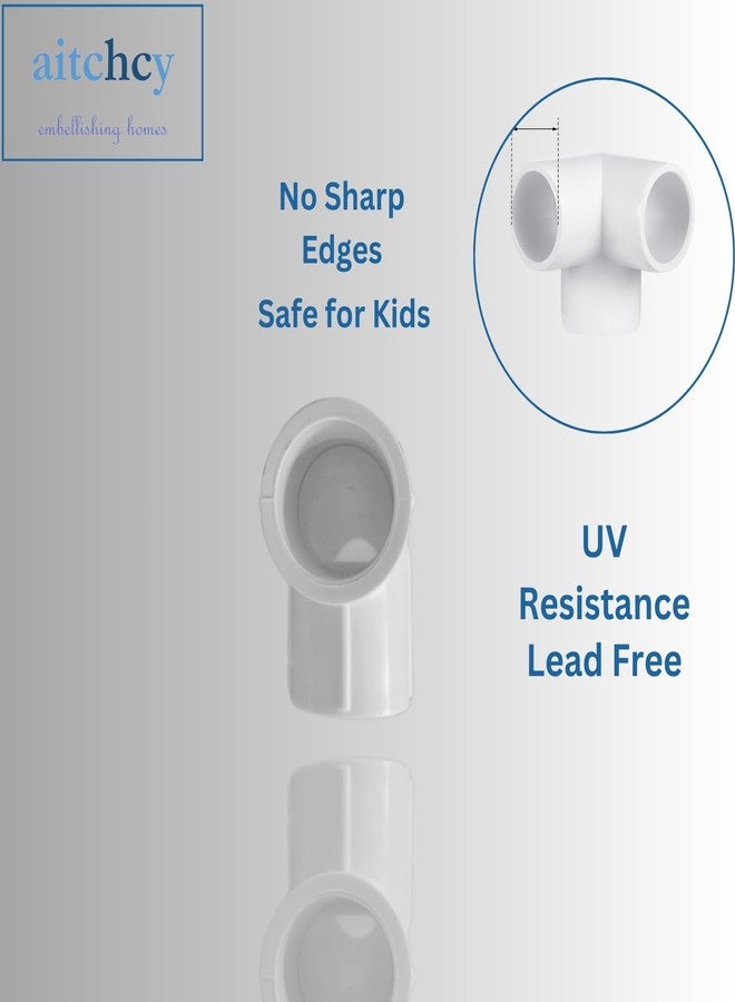 Aitchcy U PVC Elbow 1/2 Inch | 90 Degree elbow for 1/2 Inch UPVC pipe | PVC Pipe Joint | PVC Jointer Connector for Furnitures & Structures | 90° Connectors Heavy duty 1/2 Inch (12 Pcs Pack) - Image 4